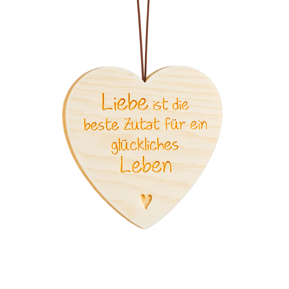 Anh. Zirben-Herz Typ 2: "Liebe ist die beste…" Anh. Zirben-Herz Typ 2: "Liebe ist die beste…"