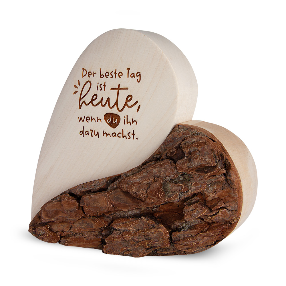 Rindenherz Yin-Yang Gr. 3: "Der beste Tag ist…" Rindenherz Yin-Yang Gr. 3: "Der beste Tag ist…"