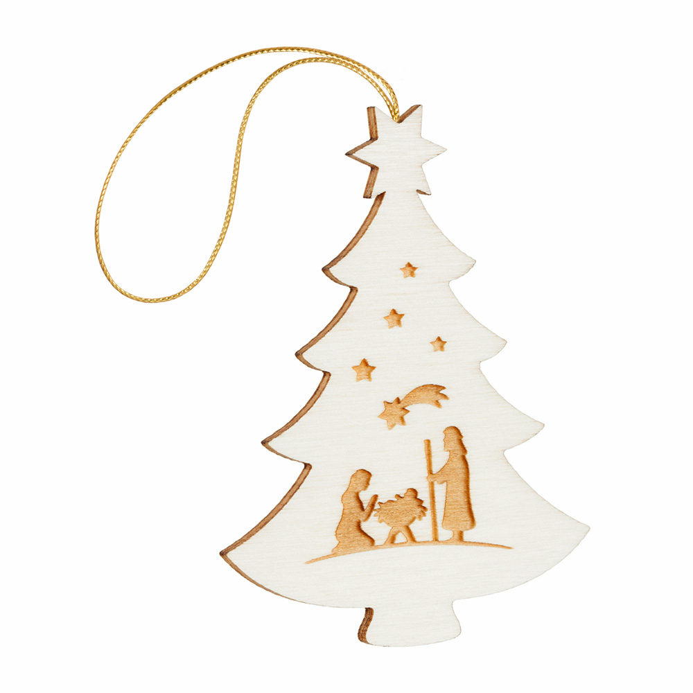 Briefkarte Baum: Krippe "Frohe Weihnachten" Briefkarte Baum: Krippe "Frohe Weihnachten"