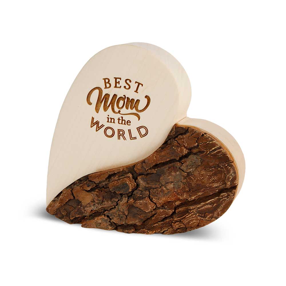 Rindenherz Yin-Yang Gr. 2: "Best Mom in the World"