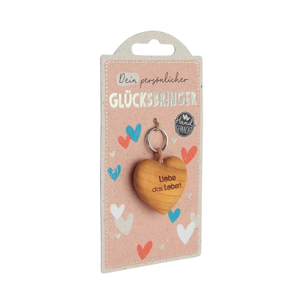 LuckyKeys: Herz flach "Liebe das Leben" LuckyKeys: Herz flach "Liebe das Leben"