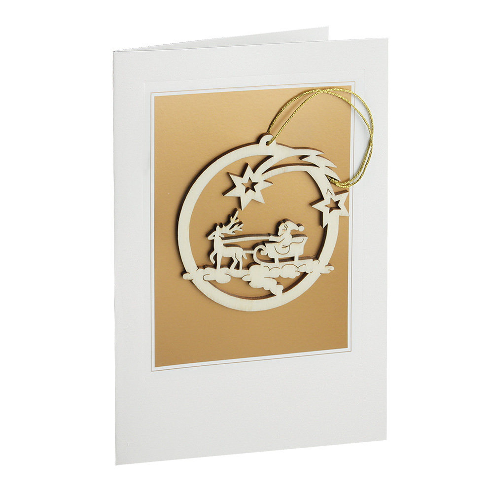 Briefkarte Kreis: Weihnachtsgespann Briefkarte Kreis: Weihnachtsgespann