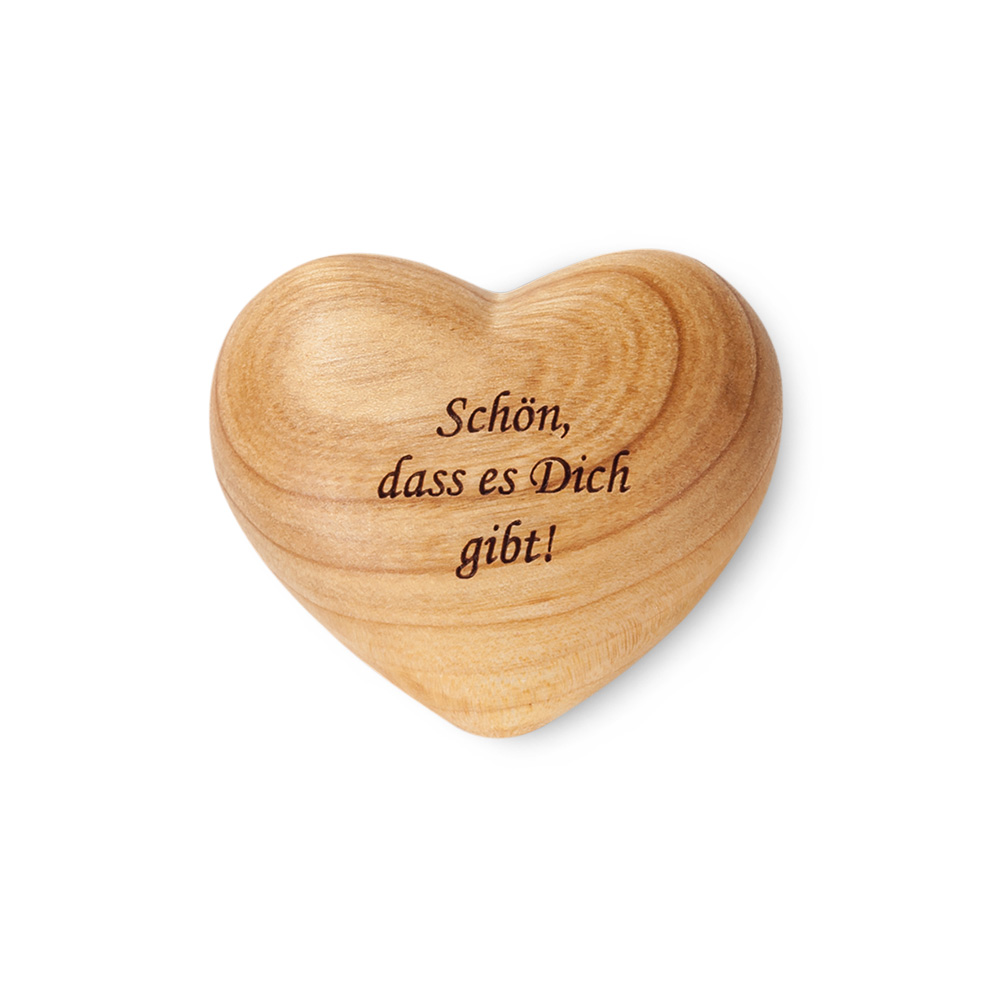 Herz symmetrisch Gr. 1: "Schön, dass es Dich..." Herz symmetrisch Gr. 1: "Schön, dass es Dich..."