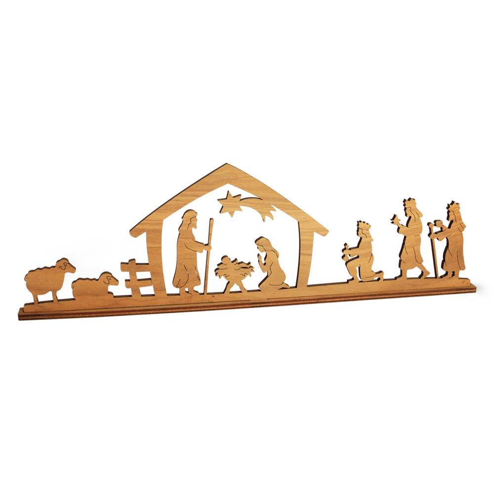 Furnier-Szenerie: Krippe Furnier-Szenerie: Krippe