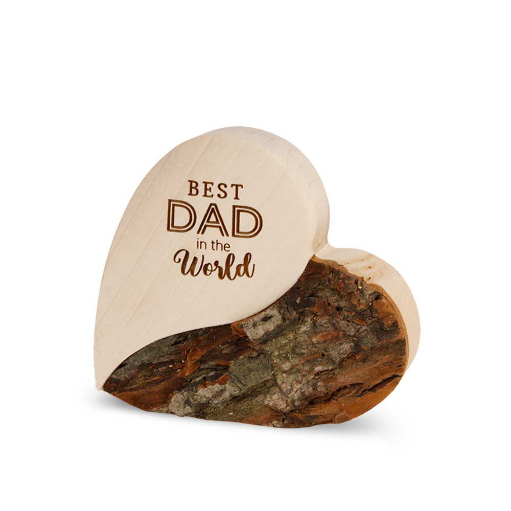 Rindenherz Yin-Yang Gr. 1: "Best Dad in the World"