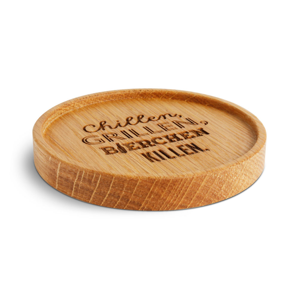 Untersetzer "Chillen, Grillen, Bierchen Killen." Untersetzer "Chillen, Grillen, Bierchen Killen."