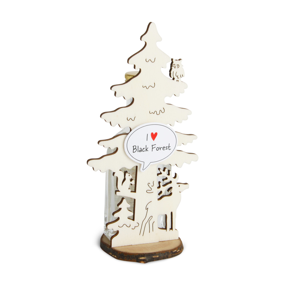 Baum mit Tieren und Schnaps: „I Love Black Forest" Baum mit Tieren und Schnaps: „I Love Black Forest"