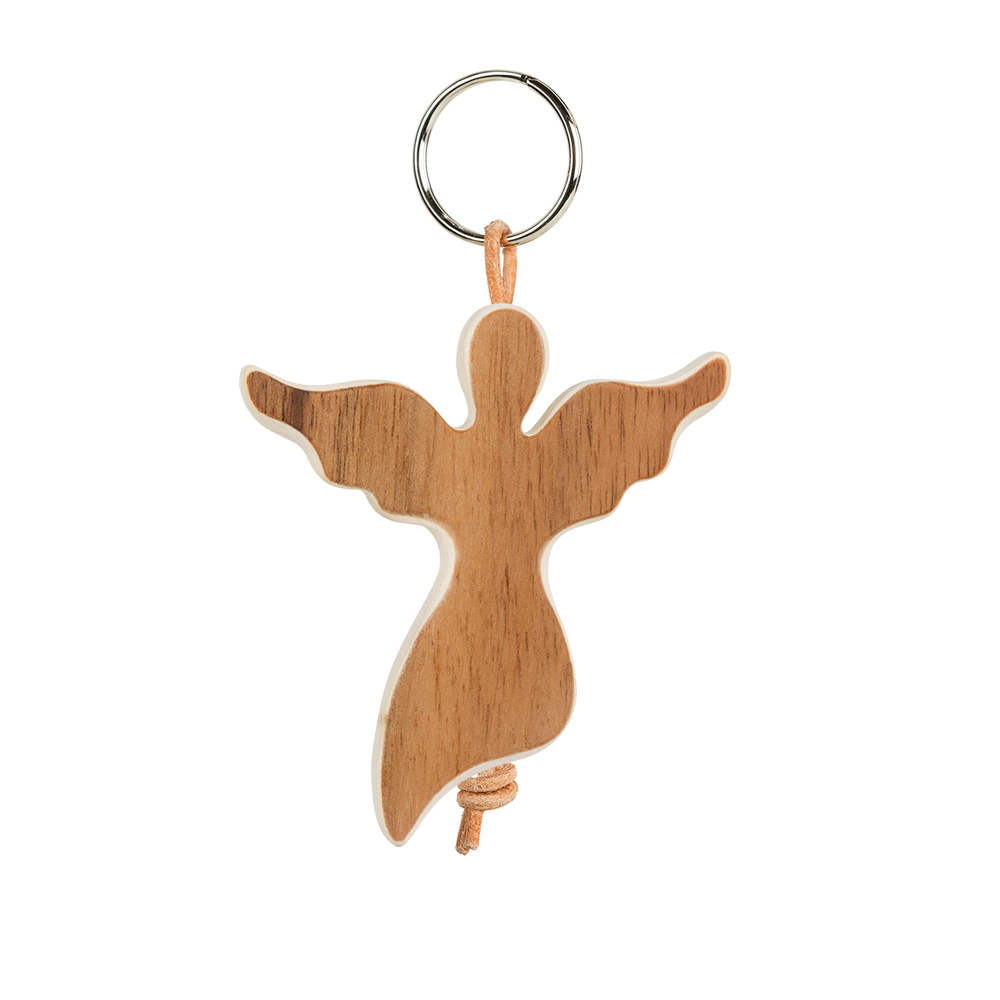 Schlüsselanhänger: Engel (Ahorn/Nussbaum Furnier) Schlüsselanhänger: Engel (Ahorn/Nussbaum Furnier)