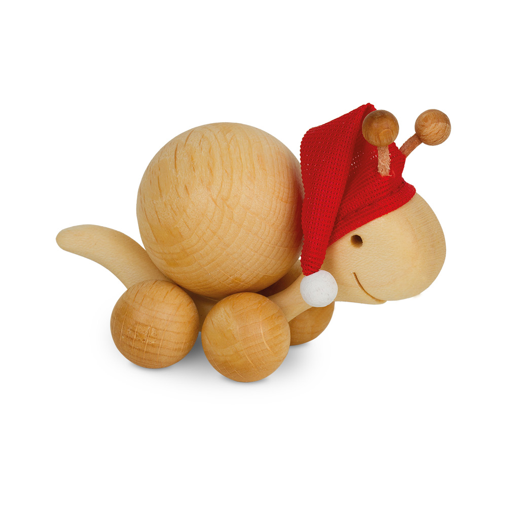 Rollie: Schnecke mit Buchenkugel 3 cm (Mütze) Rollie: Schnecke mit Buchenkugel 3 cm (Mütze)