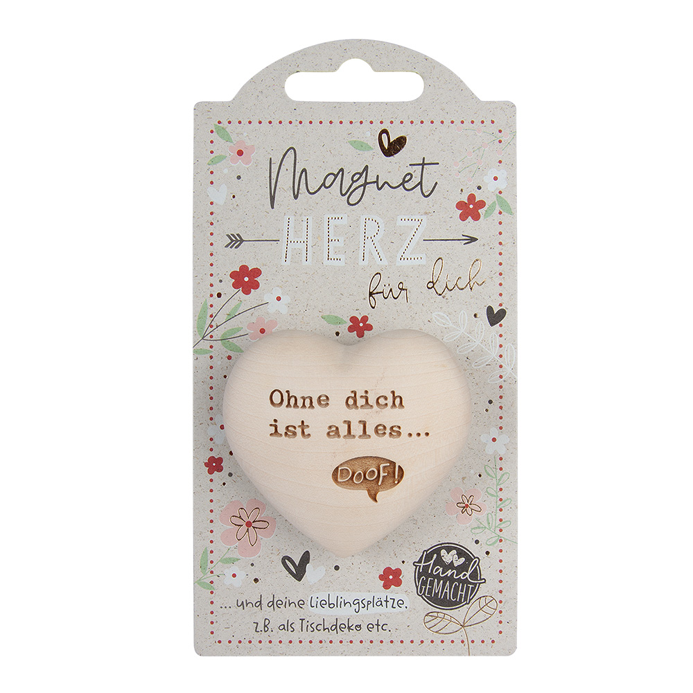 LovelyHearts - mit Magnet: "Ohne dich ist alles …" LovelyHearts - mit Magnet: "Ohne dich ist alles …"