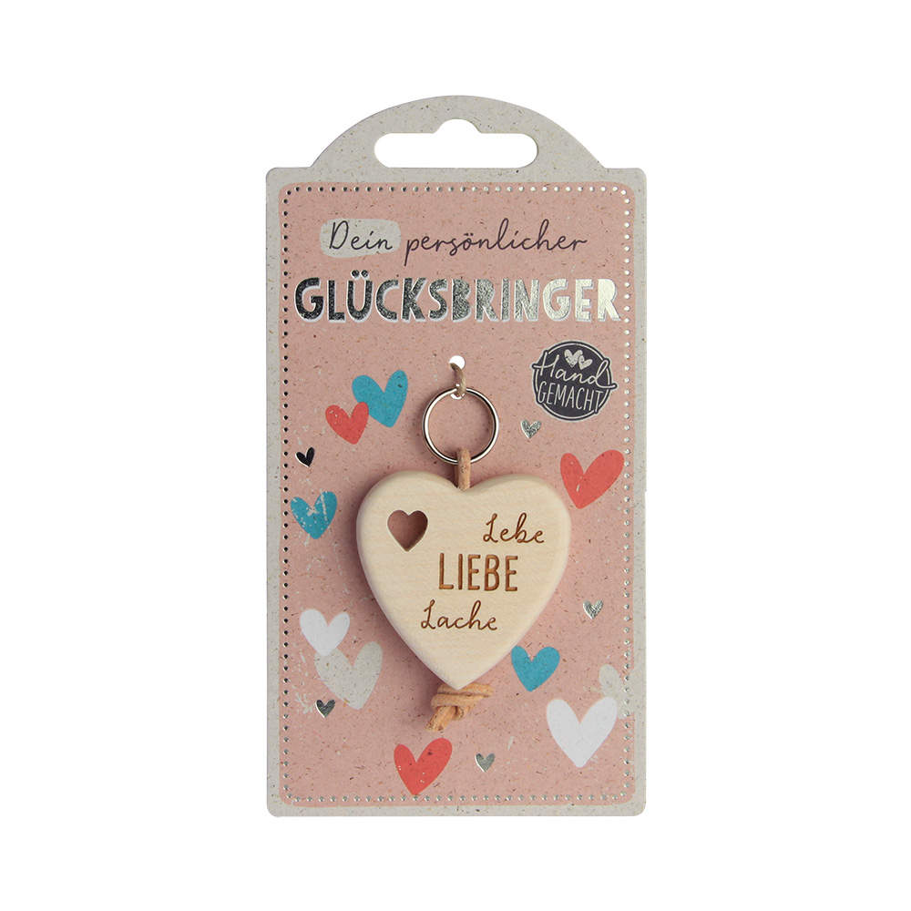 LuckyKeys: Herz "Lebe Liebe Lache"