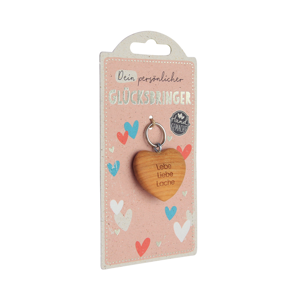 LuckyKeys: Herz flach "Lebe Liebe Lache" LuckyKeys: Herz flach "Lebe Liebe Lache"