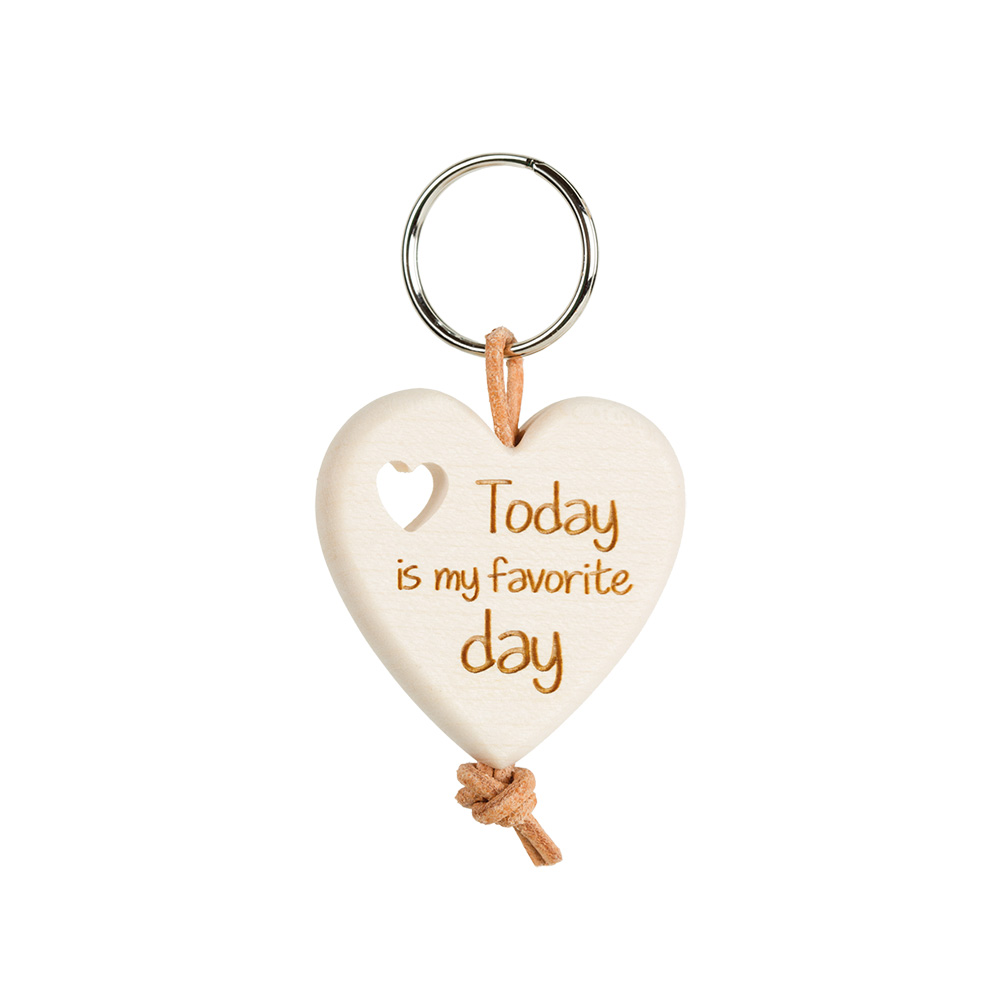 Schlüsselanhänger: Herz "Today is my favourite..." Schlüsselanhänger: Herz "Today is my favourite..."