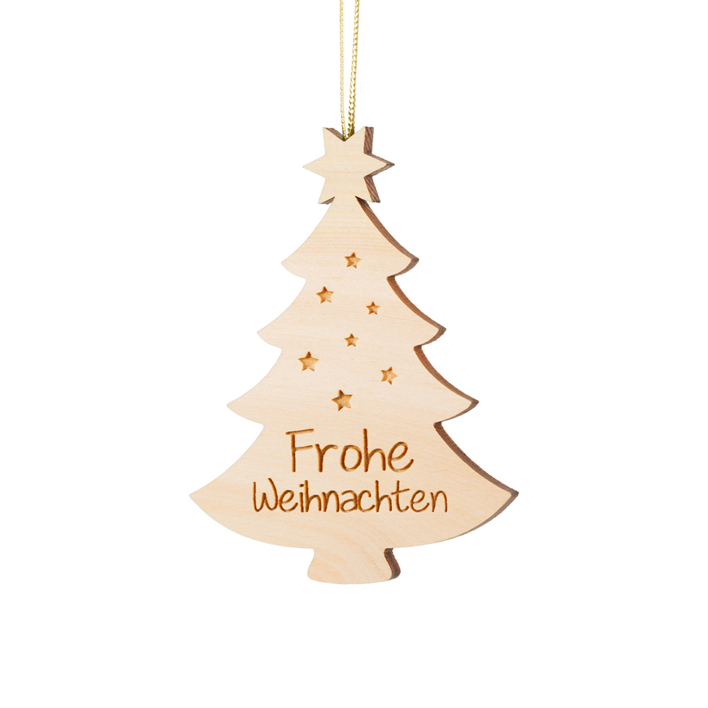 Anh. Zirben-Weihnachtsbaum: "Frohe Weihnachten" Anh. Zirben-Weihnachtsbaum: "Frohe Weihnachten"