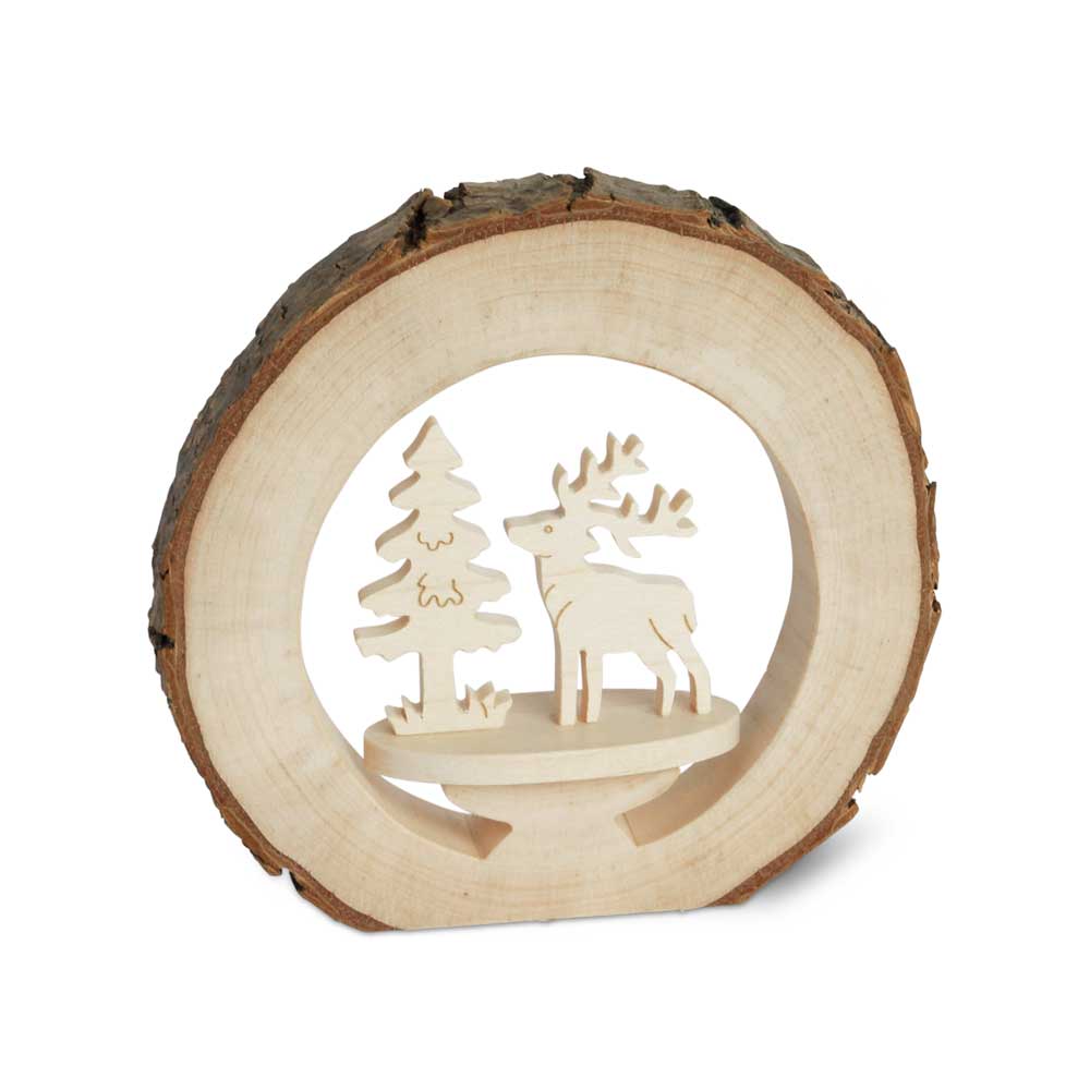 Rindenbild mit Ahornmotiv: Hirsch Rindenbild mit Ahornmotiv: Hirsch