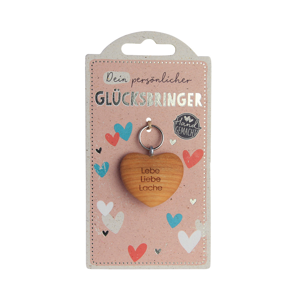 LuckyKeys: Herz flach "Lebe Liebe Lache" LuckyKeys: Herz flach "Lebe Liebe Lache"