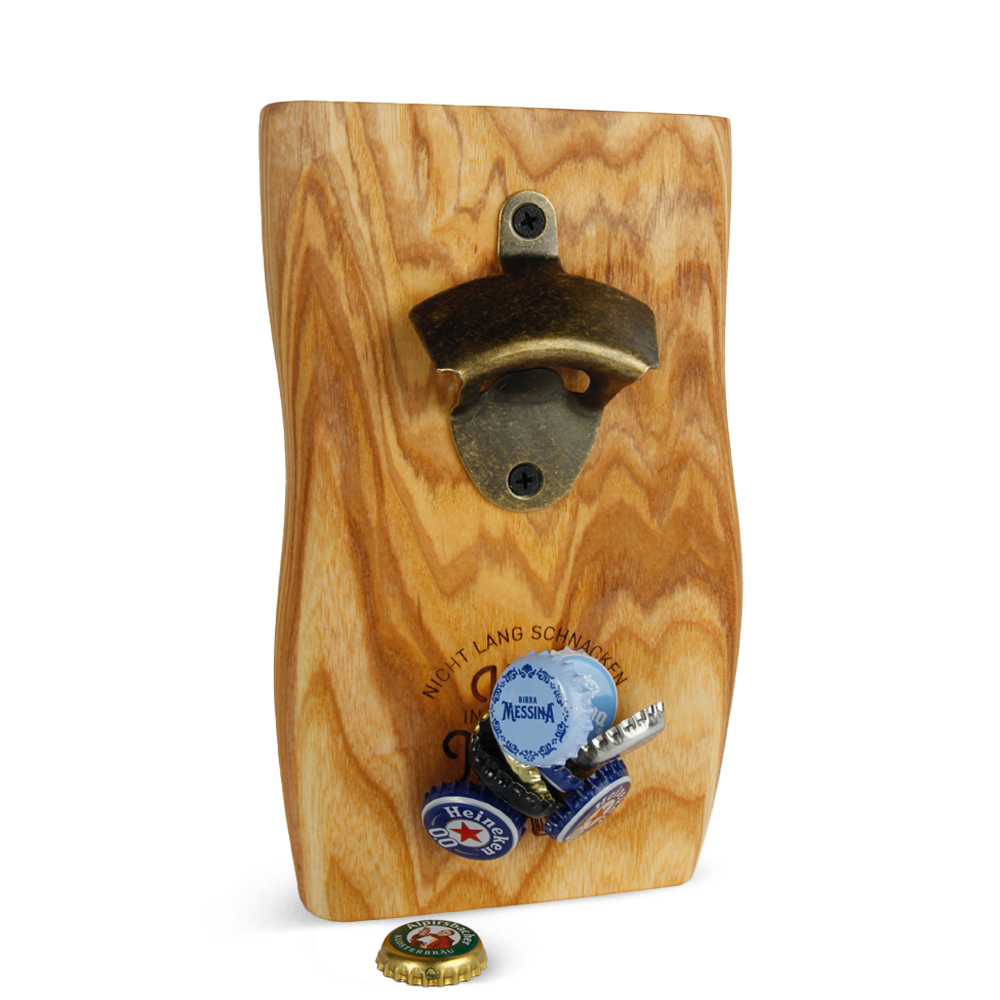 Flaschenöffner: "Nicht Lang schnacken, Kopp in..."