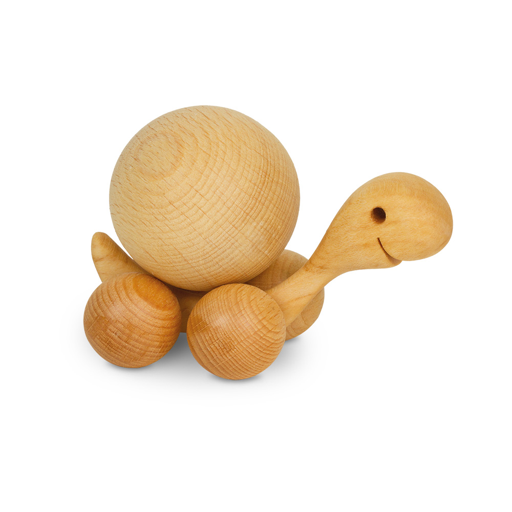 Rollie Schildkröte mit Buchenkugel 4 cm Rollie Schildkröte mit Buchenkugel 4 cm