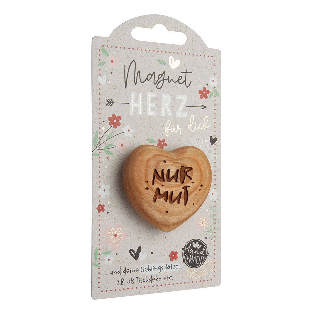 LovelyHearts - mit Magnet: "Nur Mut" LovelyHearts - mit Magnet: "Nur Mut"