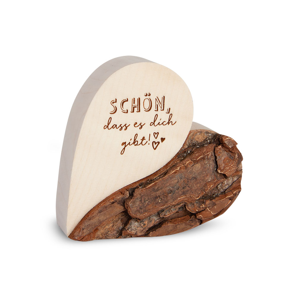 Rindenherz Yin-Yang Gr. 2: "Schön dass es dich..." Rindenherz Yin-Yang Gr. 2: "Schön dass es dich..."