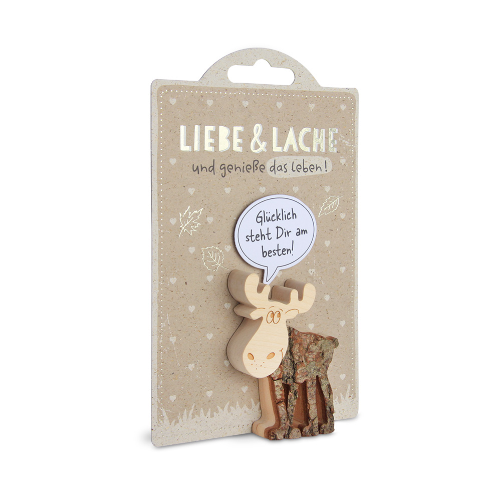 HappyAnimals - Liebe, Lache…, Elch: "Glücklich..." HappyAnimals - Liebe, Lache…, Elch: "Glücklich..."