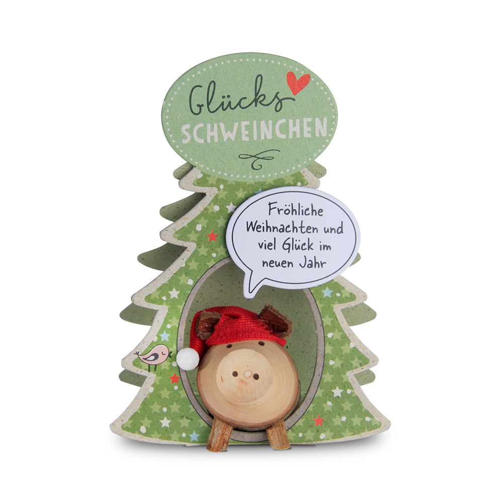 Glücksschweinchen Santa Claus: "Merry Christmas…" Glücksschweinchen Santa Claus: "Merry Christmas…"