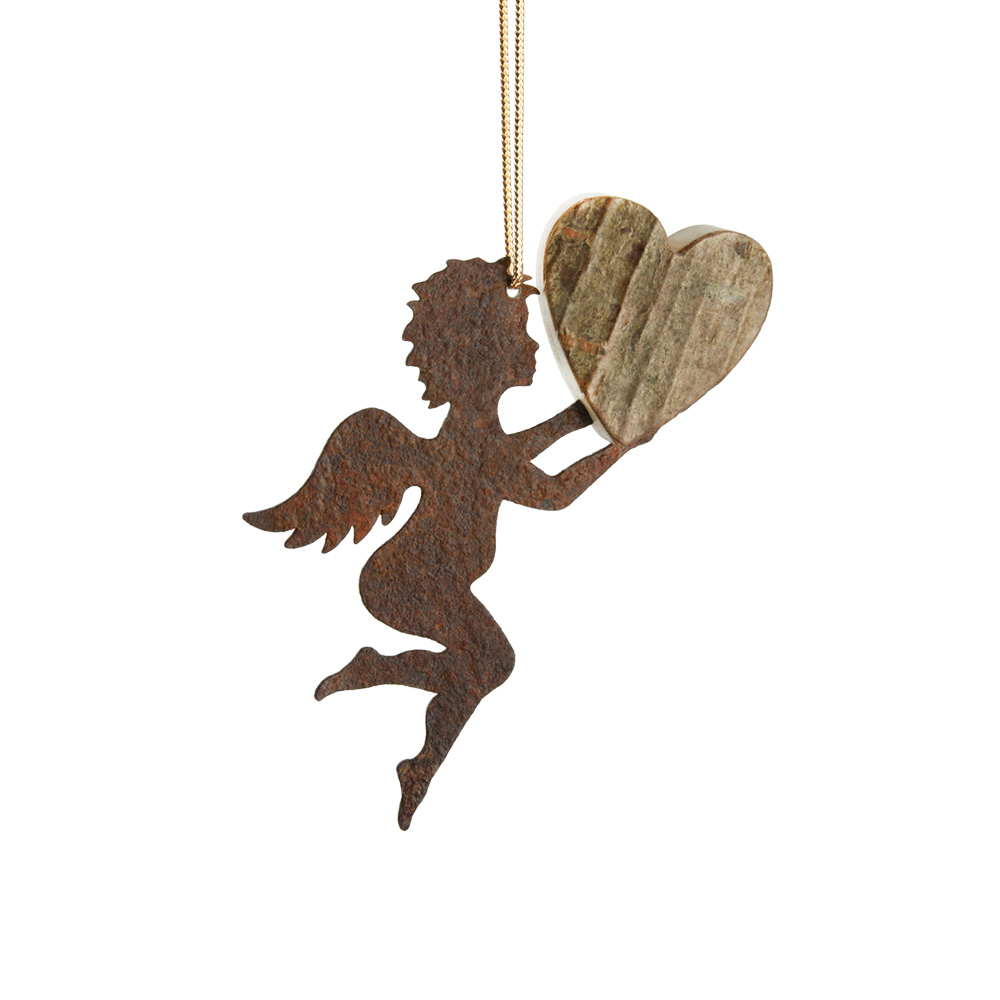 Himmelsbote mit Rindenherz Gr. 1: mit Herz Himmelsbote mit Rindenherz Gr. 1: mit Herz