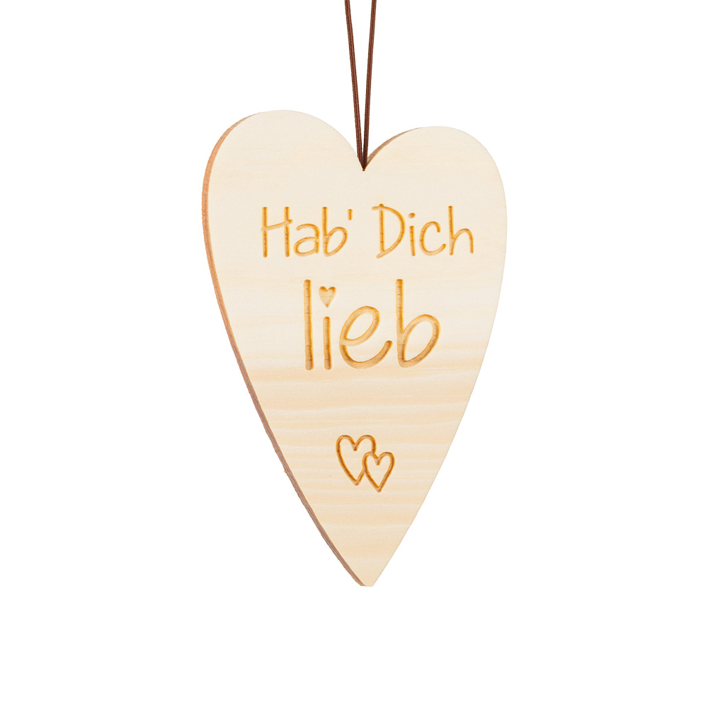 Anh. Zirben-Herz Typ 1: "Hab' Dich lieb" Anh. Zirben-Herz Typ 1: "Hab' Dich lieb"