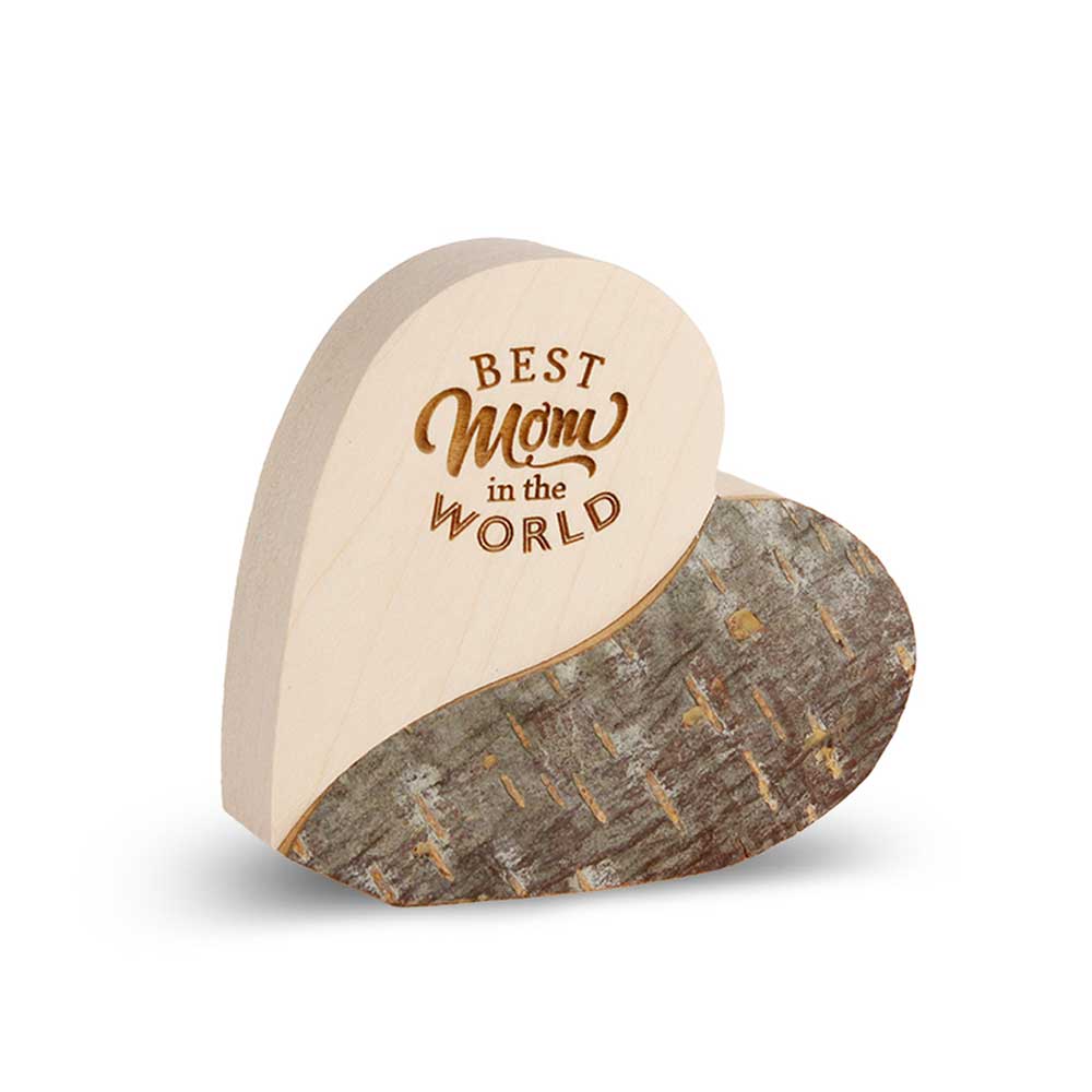 Rindenherz Yin-Yang Gr. 1: "Best Mom in the World"