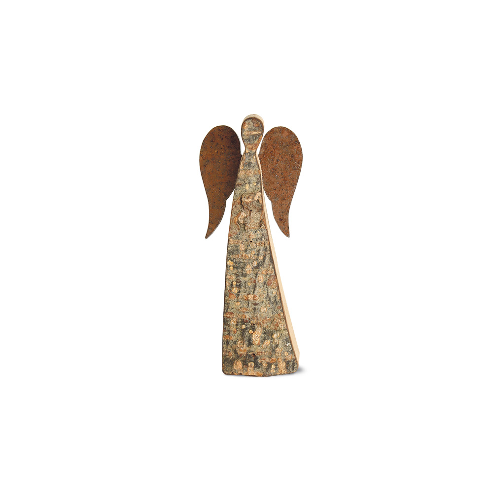 Rindenengel mit Edelrost-Flügeln: Antonio Gr. 3 Rindenengel mit Edelrost-Flügeln: Antonio Gr. 3