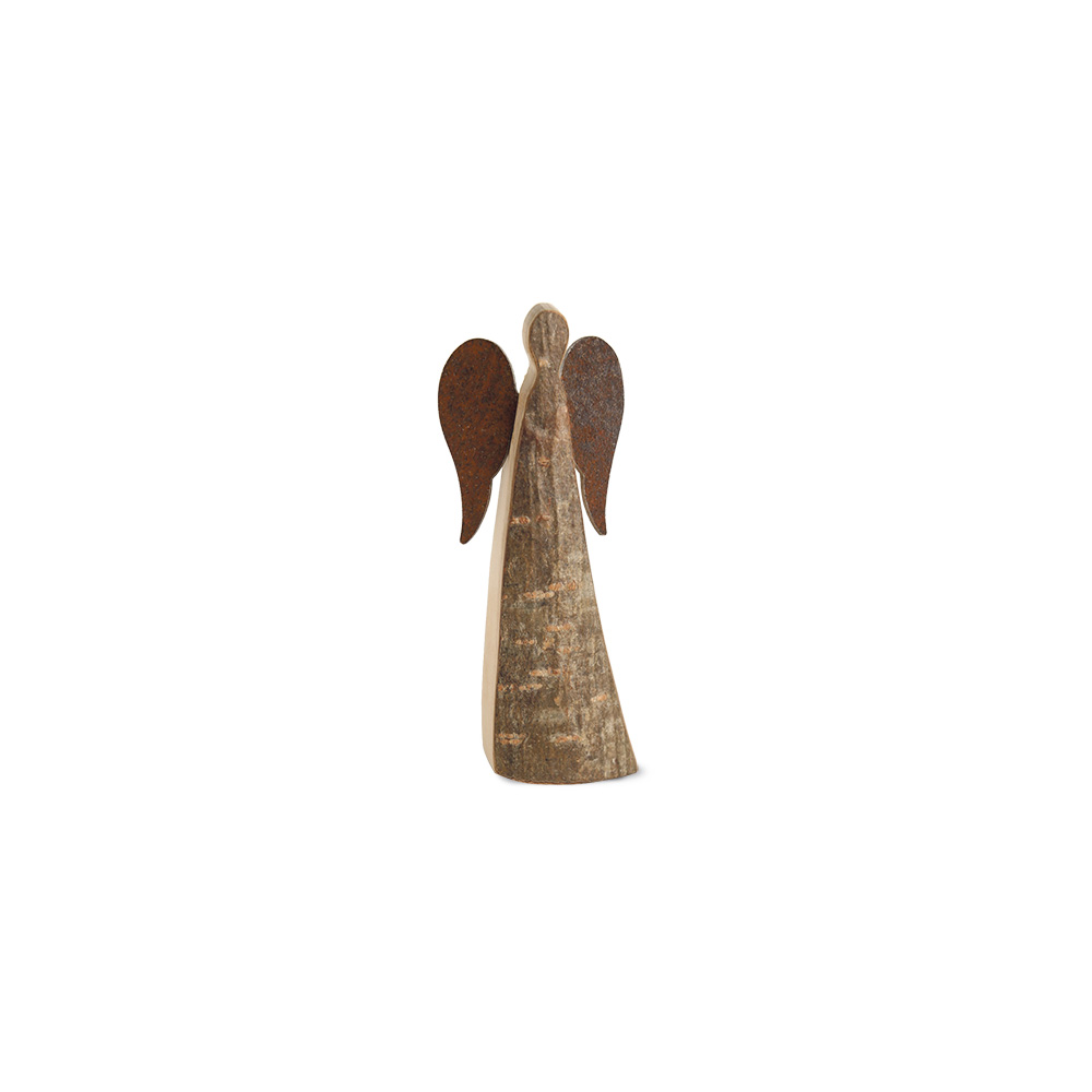 Rindenengel mit Edelrost-Flügeln: Antonio Gr. 2 Rindenengel mit Edelrost-Flügeln: Antonio Gr. 2
