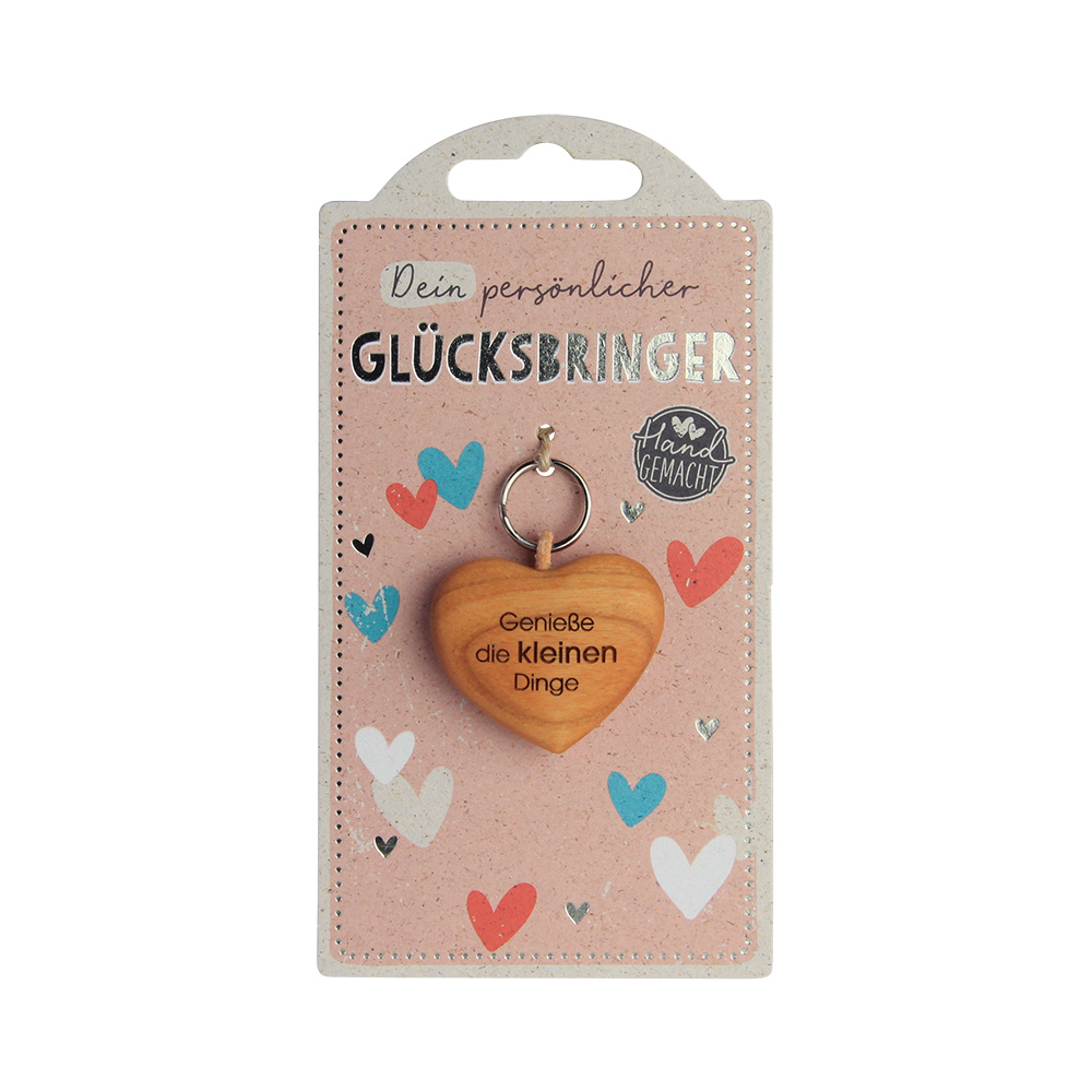 LuckyKeys: Herz flach "Genieße die kleinen Dinge" LuckyKeys: Herz flach "Genieße die kleinen Dinge"