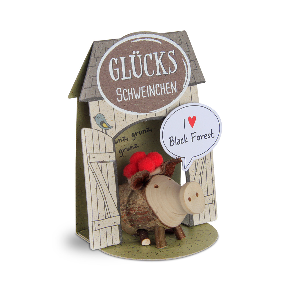 Glücksschweinchen mit Bollenhut: "...Black Forest" Glücksschweinchen mit Bollenhut: "...Black Forest"