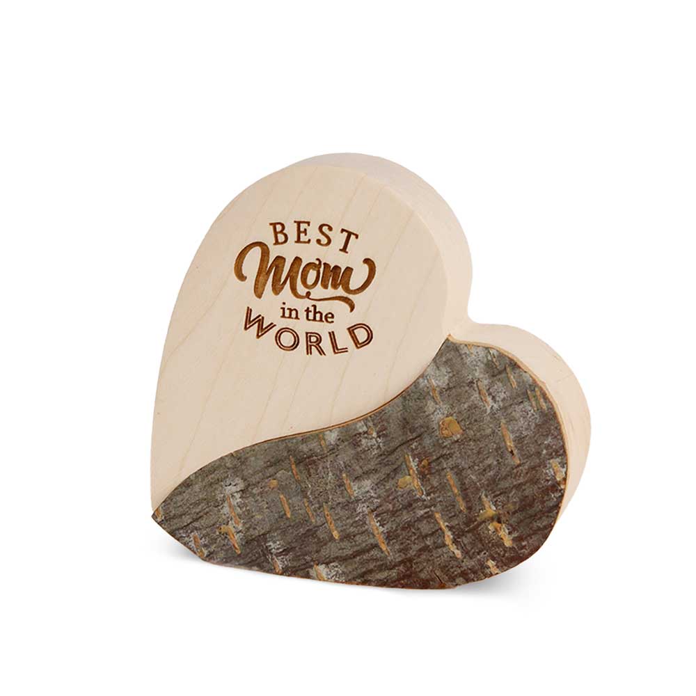 Rindenherz Yin-Yang Gr. 1: "Best Mom in the World"