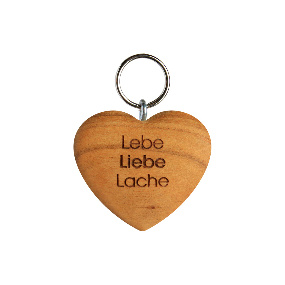 Schlüsselanhänger: Herz flach "Lebe Liebe Lache" Schlüsselanhänger: Herz flach "Lebe Liebe Lache"