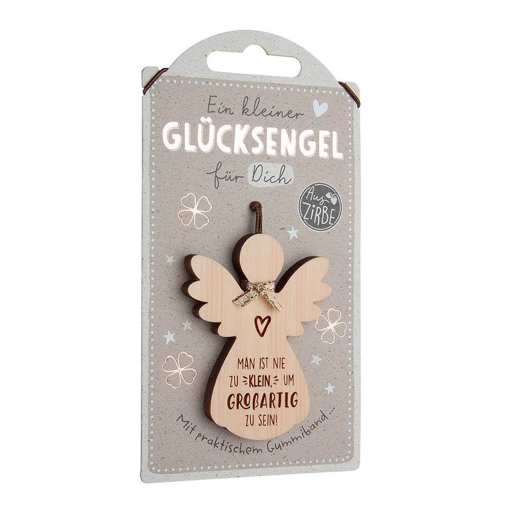 LuckyAngels - Engel aus Zirbe: "Man ist nie zu..." LuckyAngels - Engel aus Zirbe: "Man ist nie zu..."