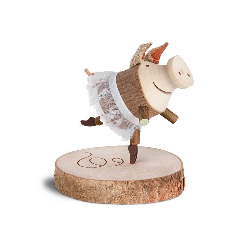 Glücksschweinchen Balletttänzerin: "Augen zu..." Glücksschweinchen Balletttänzerin: "Augen zu..."