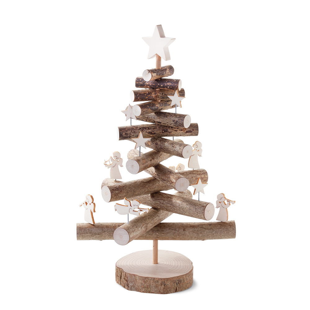 Weihnachtsbaum mit Deko-Set (5x Stern, 5x Engel) Weihnachtsbaum mit Deko-Set (5x Stern, 5x Engel)