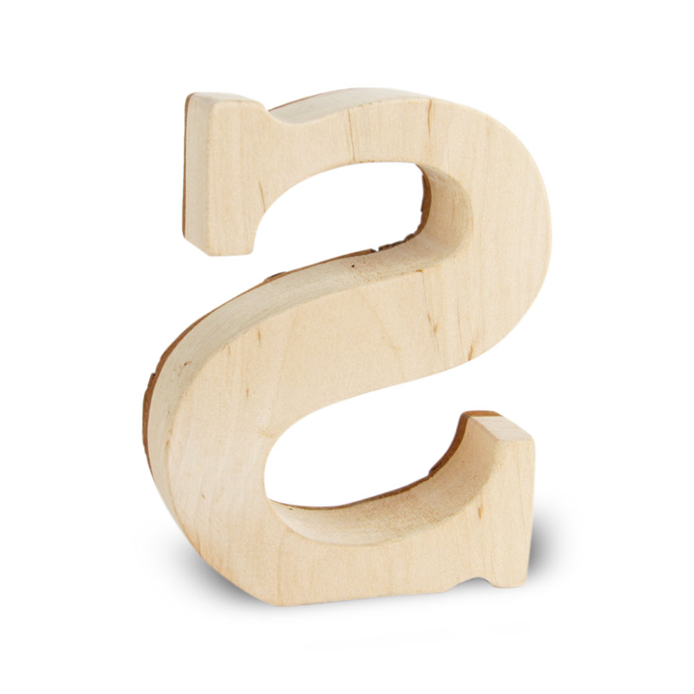 Holzbuchstabe mit Rinde: S Holzbuchstabe mit Rinde: S