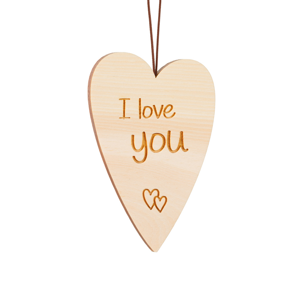 Anh. Zirben-Herz Typ 1: "I love you" Anh. Zirben-Herz Typ 1: "I love you"