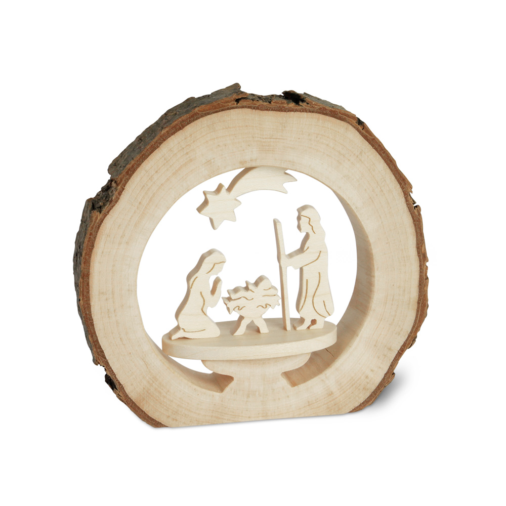 Rindenbild mit Ahornm.: Krippe Rindenbild mit Ahornm.: Krippe