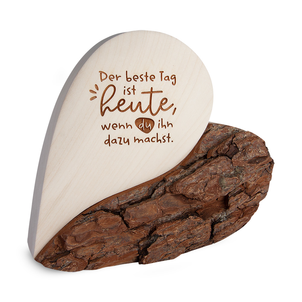 Rindenherz Yin-Yang Gr. 3: "Der beste Tag ist…" Rindenherz Yin-Yang Gr. 3: "Der beste Tag ist…"