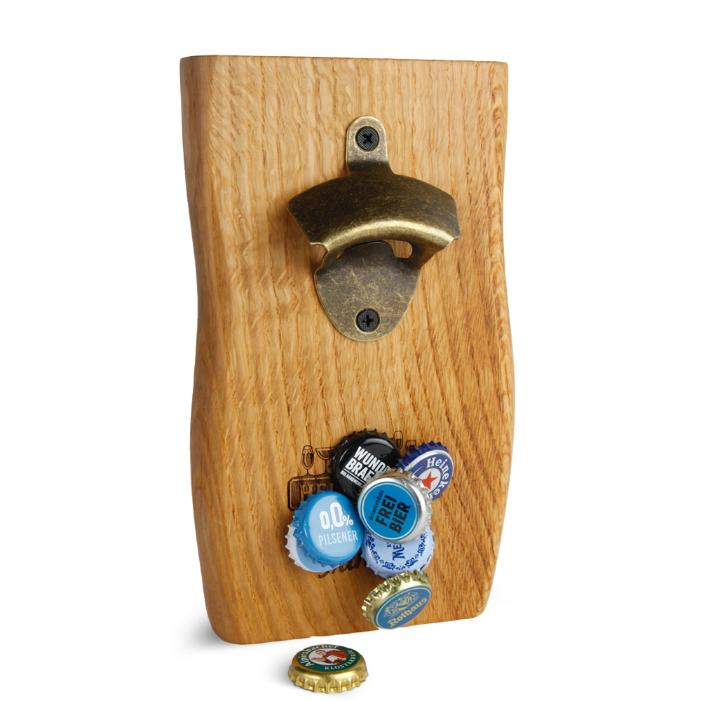 Flaschenöffner: "Heute hier: Betreutes Trinken"