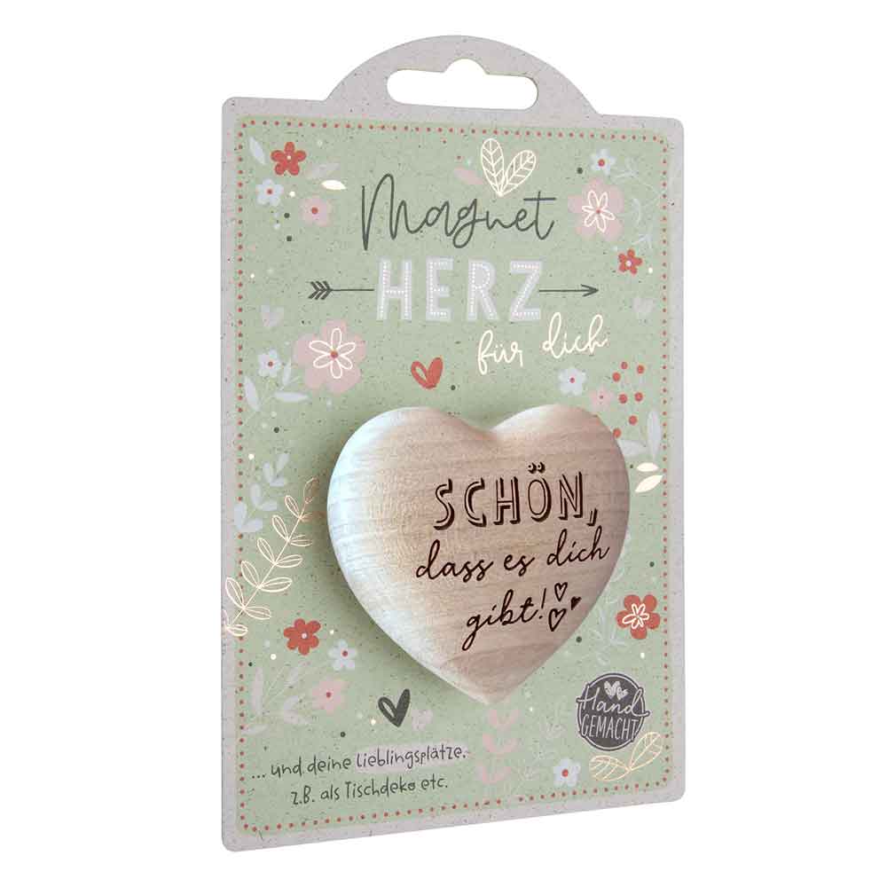 LovelyHearts - mit Magnet: "Schön, dass es..." LovelyHearts - mit Magnet: "Schön, dass es..."