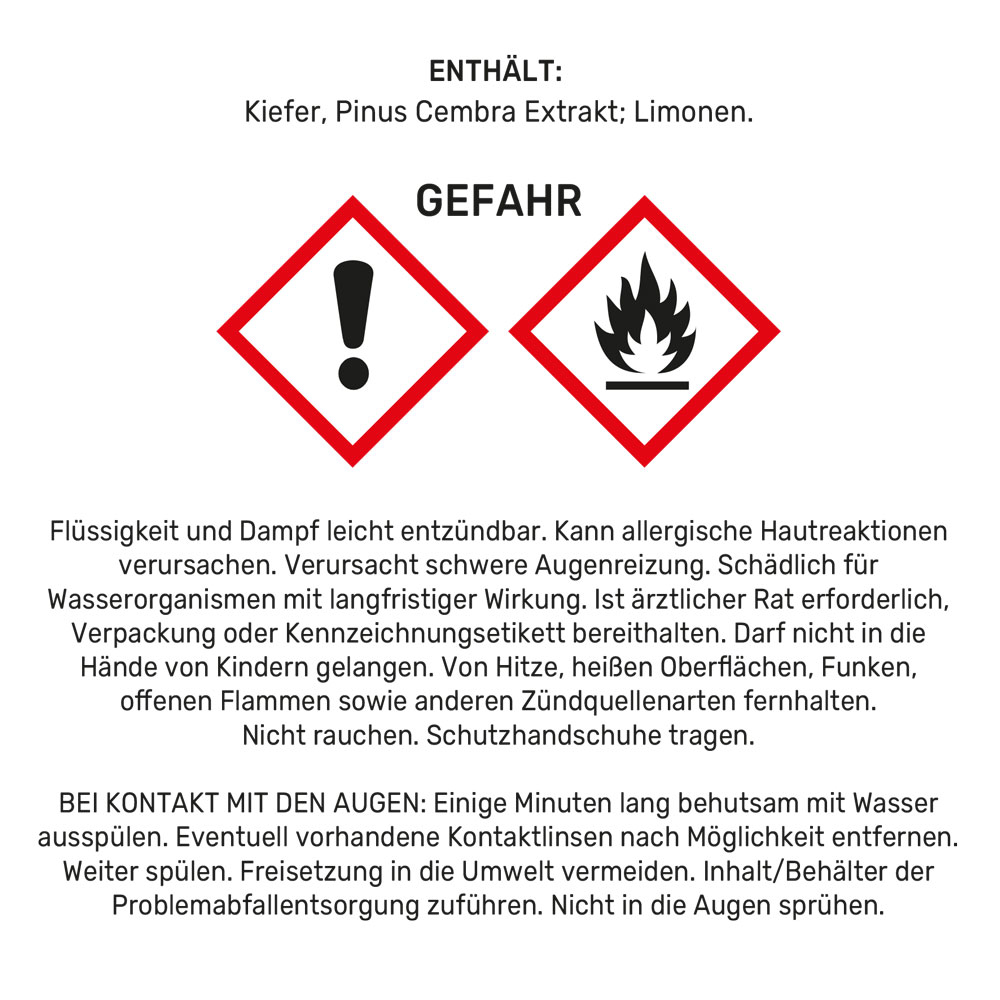 Duftspray Zirbe, 30 ml Duftspray Zirbe, 30 ml